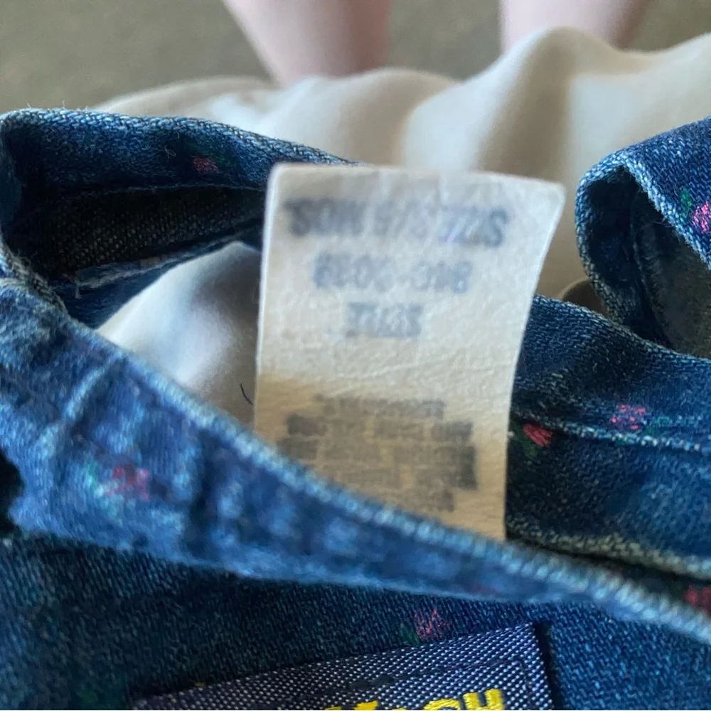 Vintage Oshkosh b’gosh Infant Girls Footed Floral Overall Feetie Pant 3/6 months